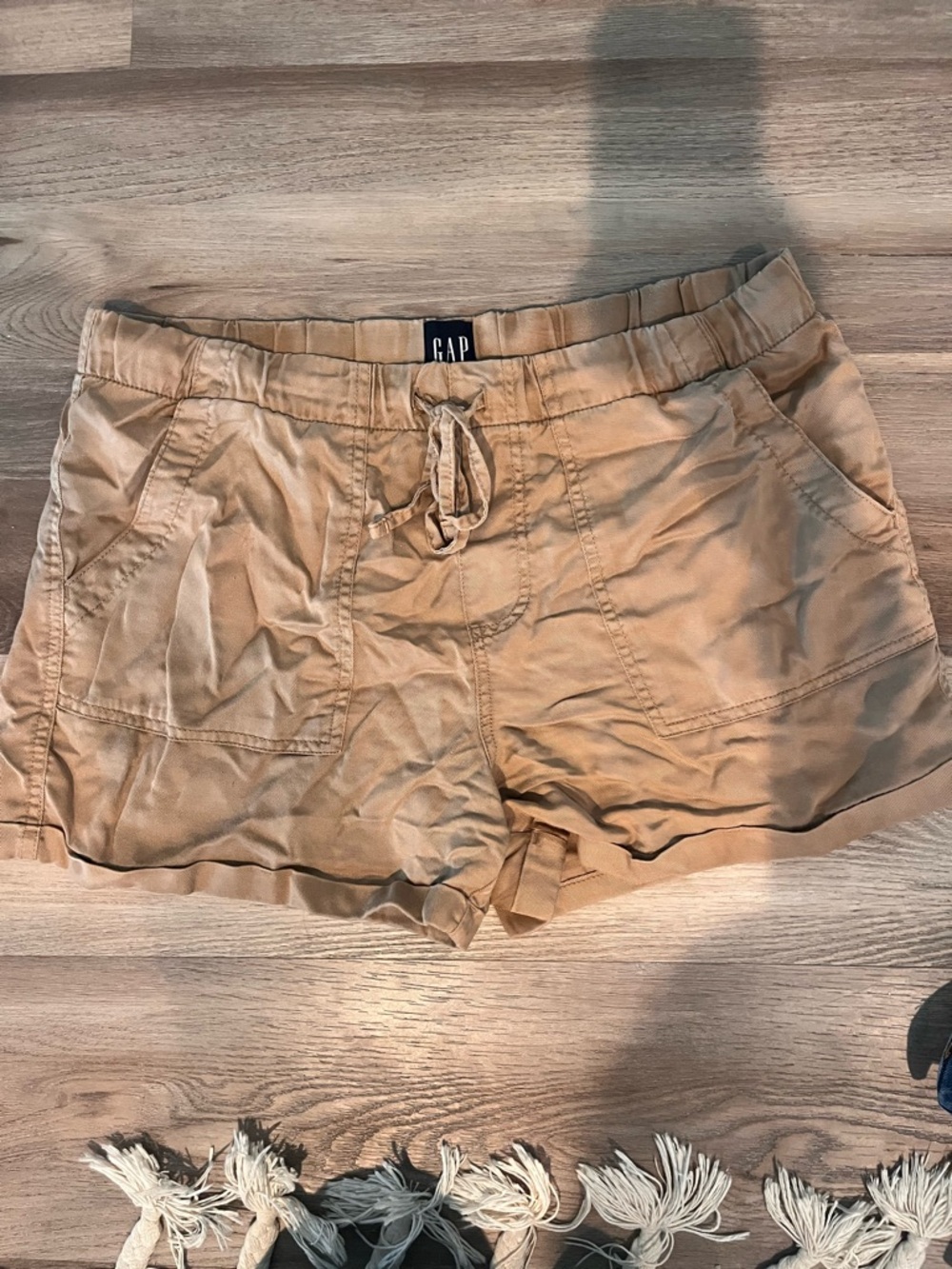 GAP Women's Tan Drawstring Bermuda Shorts